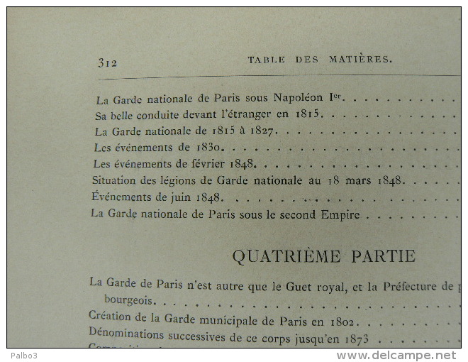 livre histoire des corps de troupe service de la ville de paris garde republicain gendarmerie gravure