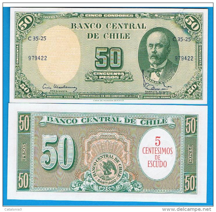 CHILE - 5 Centesimos En 50 Pesos ND SC  P-126 - Chile