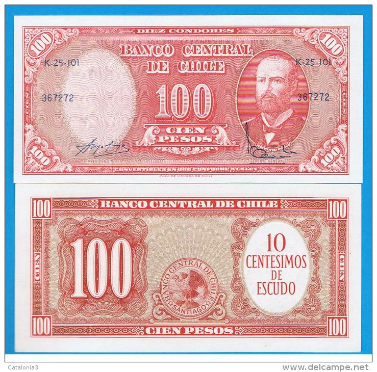 CHILE - 10 Centesimos En 100 Pesos ND SC  P-127 - Chile
