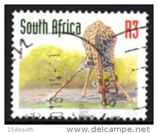 South Africa - 1998 Redrawn 6th Definitive R3 Giraffe (o) # SG 1024 , Mi 1111A - Jirafas