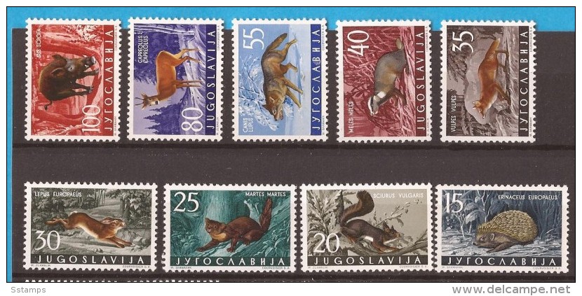 1960 X 917-25  JUGOSLAVIJA  FAUNA Wolves, Deer, Rabbit, Squirrel  MNH - Neufs