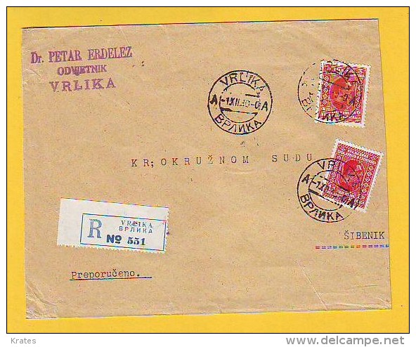 Old Letter - Yugoslavia, Croatia, Vrlika - Brieven En Documenten