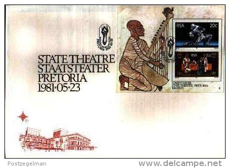 REPUBLIC OF SOUTH AFRICA, 1981, State Theatre, First Day Cover Nr S7, Block 9 - Covers & Documents