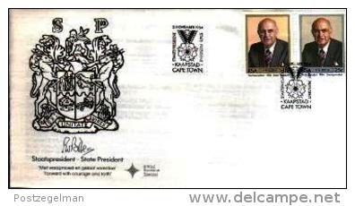REPUBLIC OF SOUTH AFRICA, 1984, P.W. Botha, First Day Cover 4.9.a - Covers & Documents