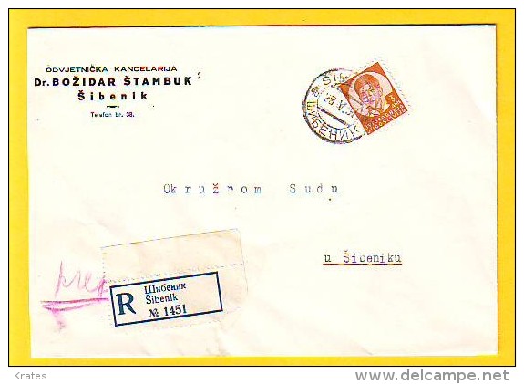 Old Letter - Yugoslavia, Croatia, Šibenik - Lettres & Documents