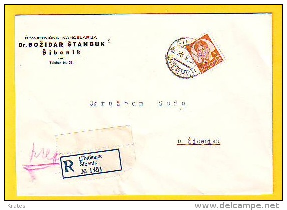 Old Letter - Yugoslavia, Croatia, Šibenik - Brieven En Documenten