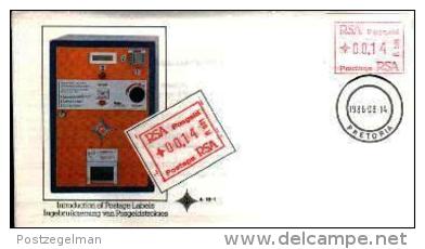 REPUBLIC OF SOUTH AFRICA, 1986, Frama Label, First Day Cover 4.16.1 - Covers & Documents