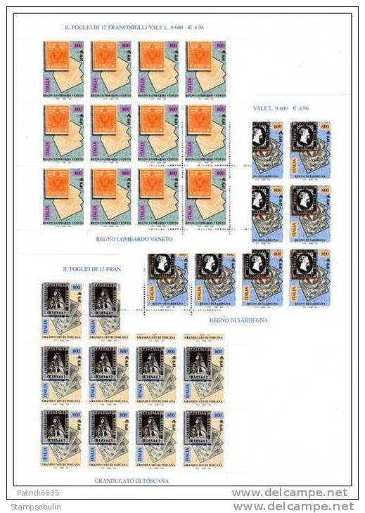 2001 MINIFOGLI NUOVI FRANCOBOLLI ANTICHI STATI - Blocks & Sheetlets