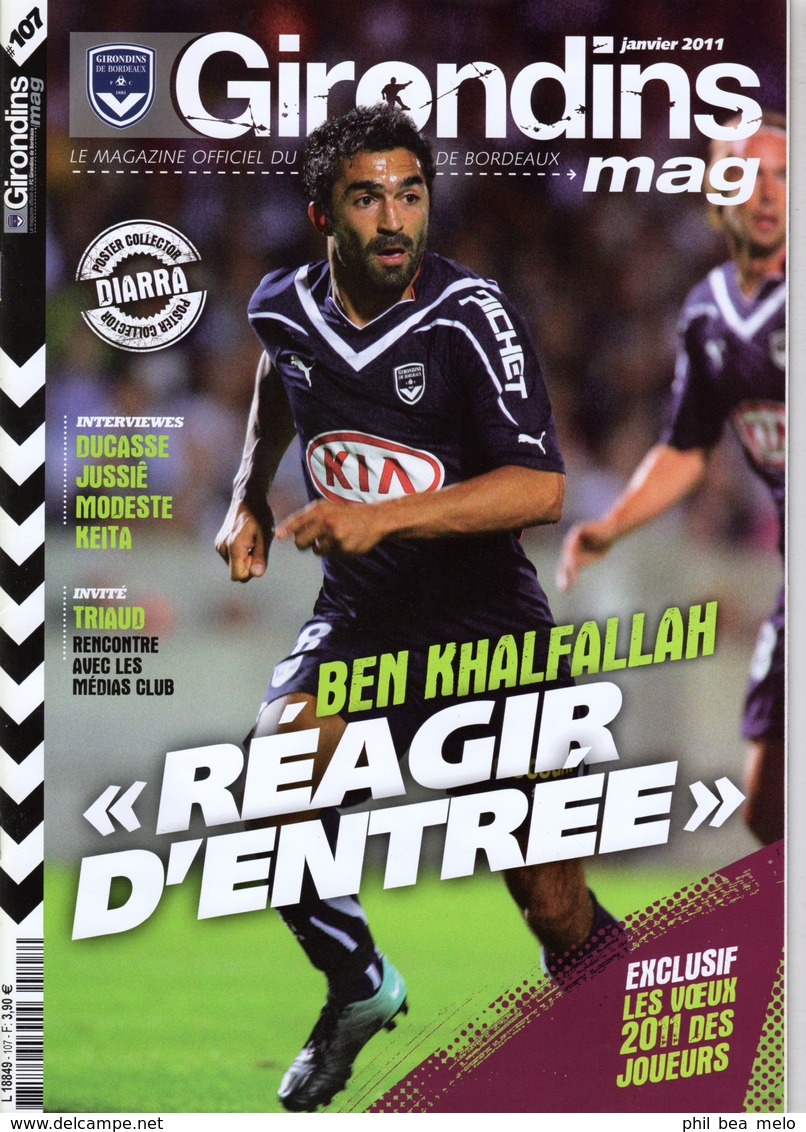 LOT 16 REVUES FOOT GIRONDINS MAG DONT COLLECTOR GIRONDINS CHAMPION DE FRANCE 2008/2009 - voir photos et description