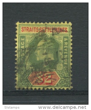 Straits Settlements 1912 Sc 126 Used King Edward VII CV $27.50 - Straits Settlements