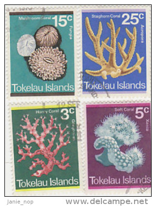 Tokelau-1973 Corals 37-40 Used Set - Tokelau