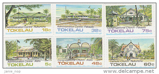 Tokelau-1985 Public Buildings 120-125 MNH - Tokelau