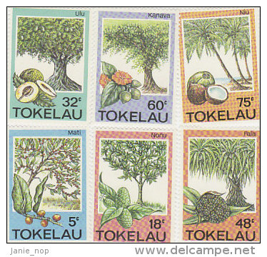 Tokelau-1985 Trees And Fruits 114-119 MNH - Tokelau