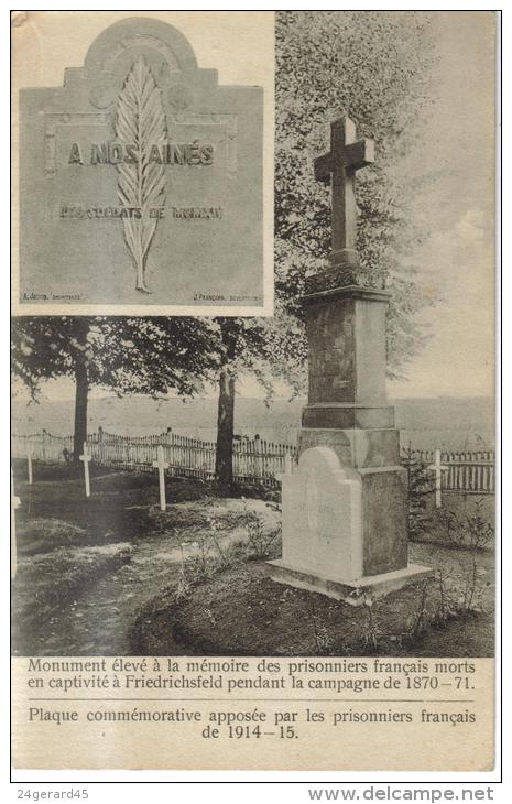 CPSM MILITAIRE MUENSTER (Allemagne-Rhénanie Du Nord Westphalie) - Camp De Prisonniers 1914/18 : Monument Friedrichsfeld - Muenster