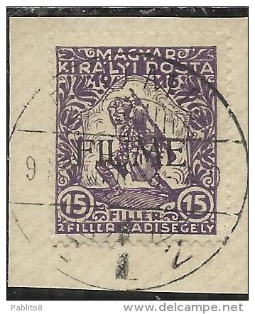 FIUME 1916 BENEFICENZA 15 F + 2 TIMBRATO USED - Fiume