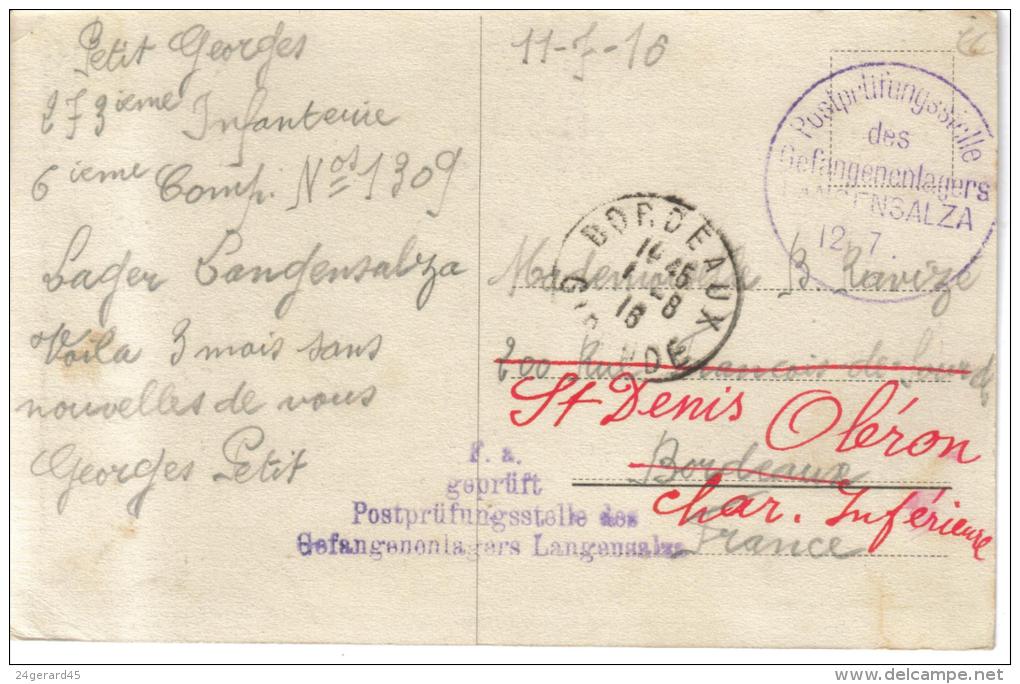 CPA MILITAIRE OHRDRUF (Allemagne-Thuringe) - Camp Prisonniers 1914/18 : Gruppenbild Von Kriegsgefangenen - Autres & Non Classés