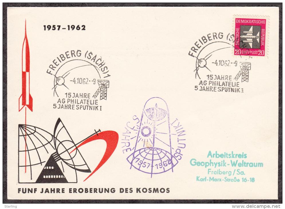 Germany DDR 1962 Space Satellite - Cartas & Documentos