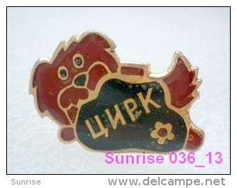 Circus: Internationally Known Yuri Kuklachev Cat Theatre / Old Soviet Badge _36_ci2347 - Animali