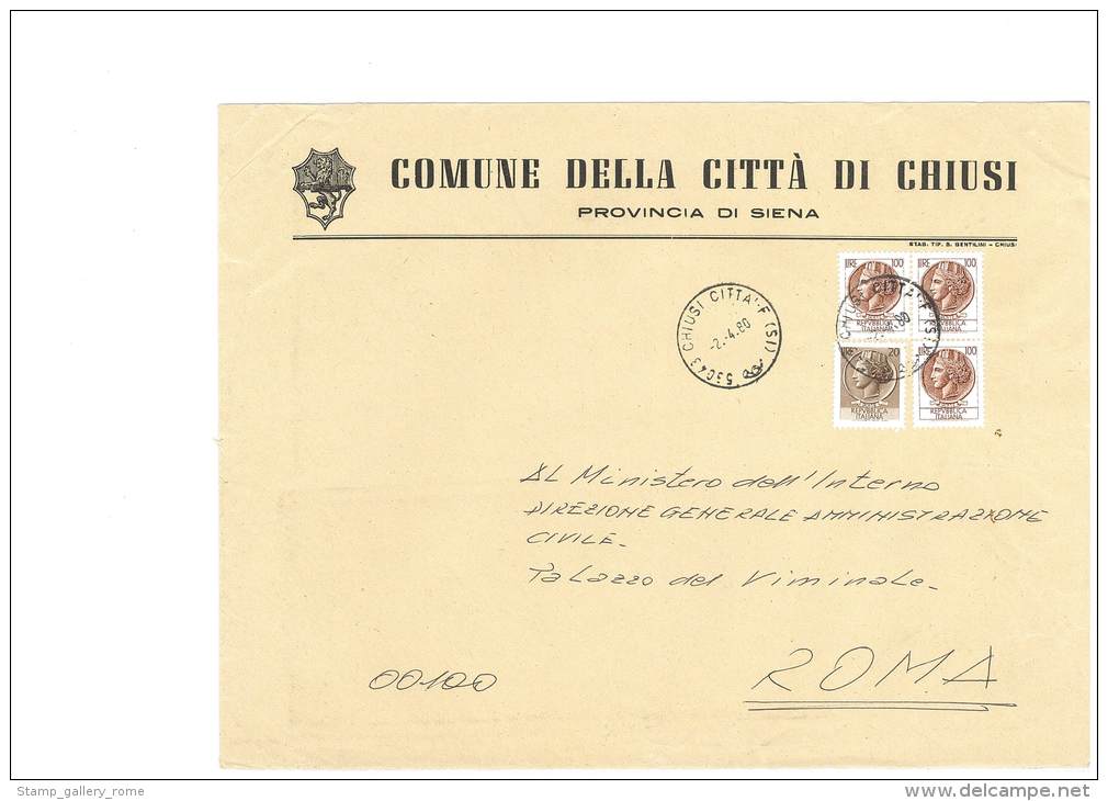 CHIUSI - 53043 - PROV. SIENA  - LS  -  TEMA TOPIC COMUNI D´ITALIA - STORIA POSTALE - Macchine Per Obliterare (EMA)