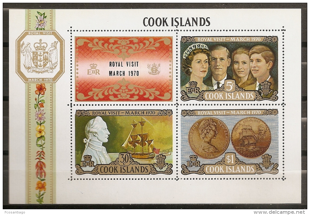 FAMILIAS REALES - ISLAS COOK 1970 - Yvert #H7 - MNH ** - Familias Reales