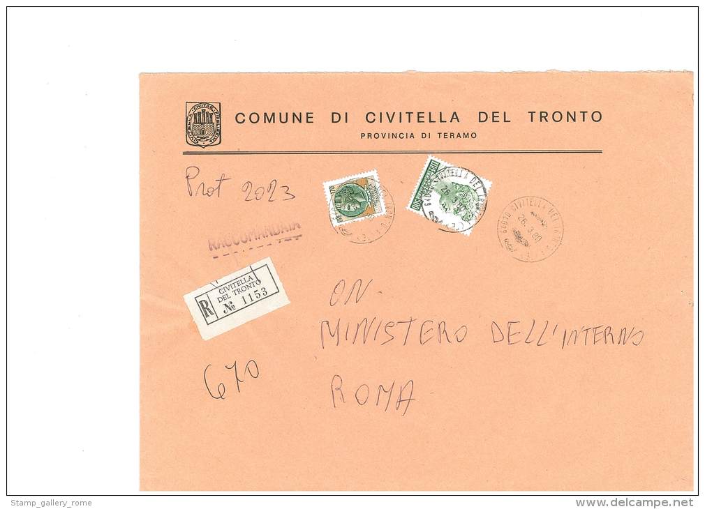 CIVITELLA DEL TRONTO - 64010 - PROV. TERAMO - R -  TEMA TOPIC COMUNI D´ITALIA - STORIA POSTALE - Macchine Per Obliterare (EMA)