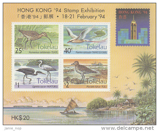 Tokelau-1994 Birds Souvenir Sheet Hong Kong 94  193a MS  MNH - Tokelau