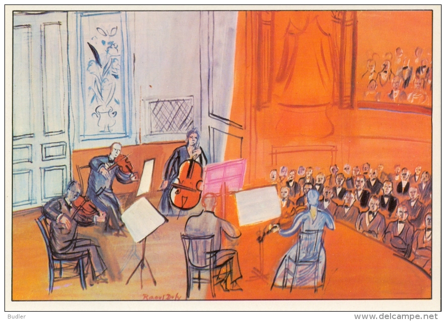 Raoul DUFY : ## Het Oranje Concert ## : Kunstkaart Met Beschrijving Op De Keerzijde. - Pintura & Cuadros