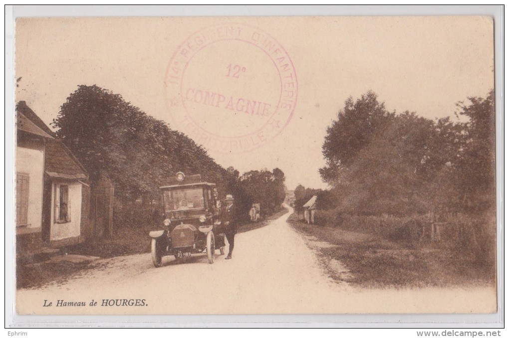 Hameau De HOURGES - Automobile -  Marque Postale Militaire WW1 Du 114e Régiment D'Infanterie Territoriale 12e Compagnie - Autres & Non Classés