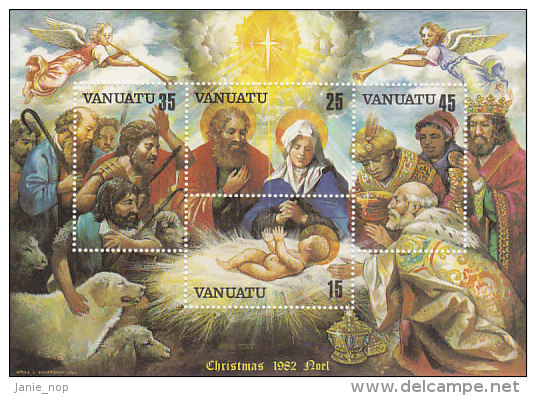 Vanuatu-1982 Christmas Souvenir Sheet 345a MNH - Vanuatu (1980-...)