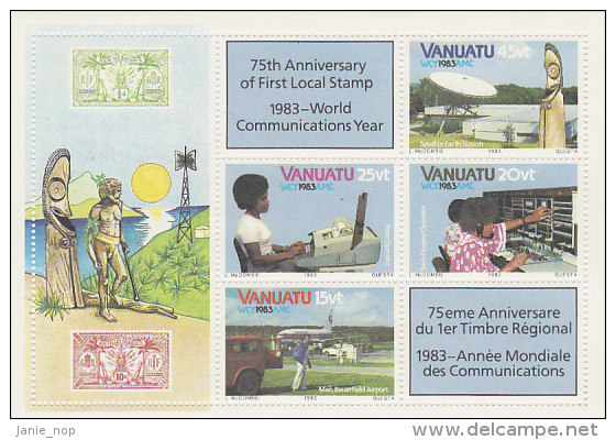 Vanuatu-1983 World Communication Year 363a MS MNH - Vanuatu (1980-...)