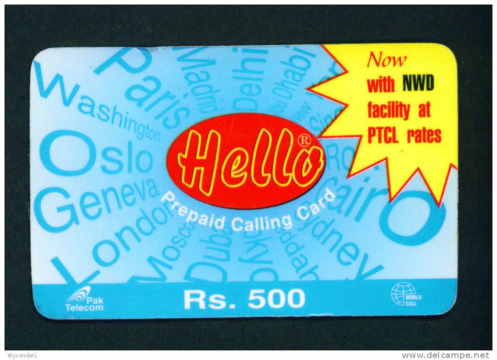 PAKISTAN - Remote Phonecard As Scan - Pakistán