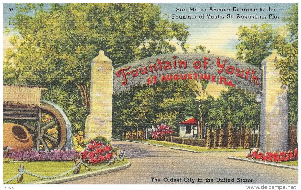 The Fountain Of Youth.  St. Augustine  Florida.  A-2594 - St Augustine