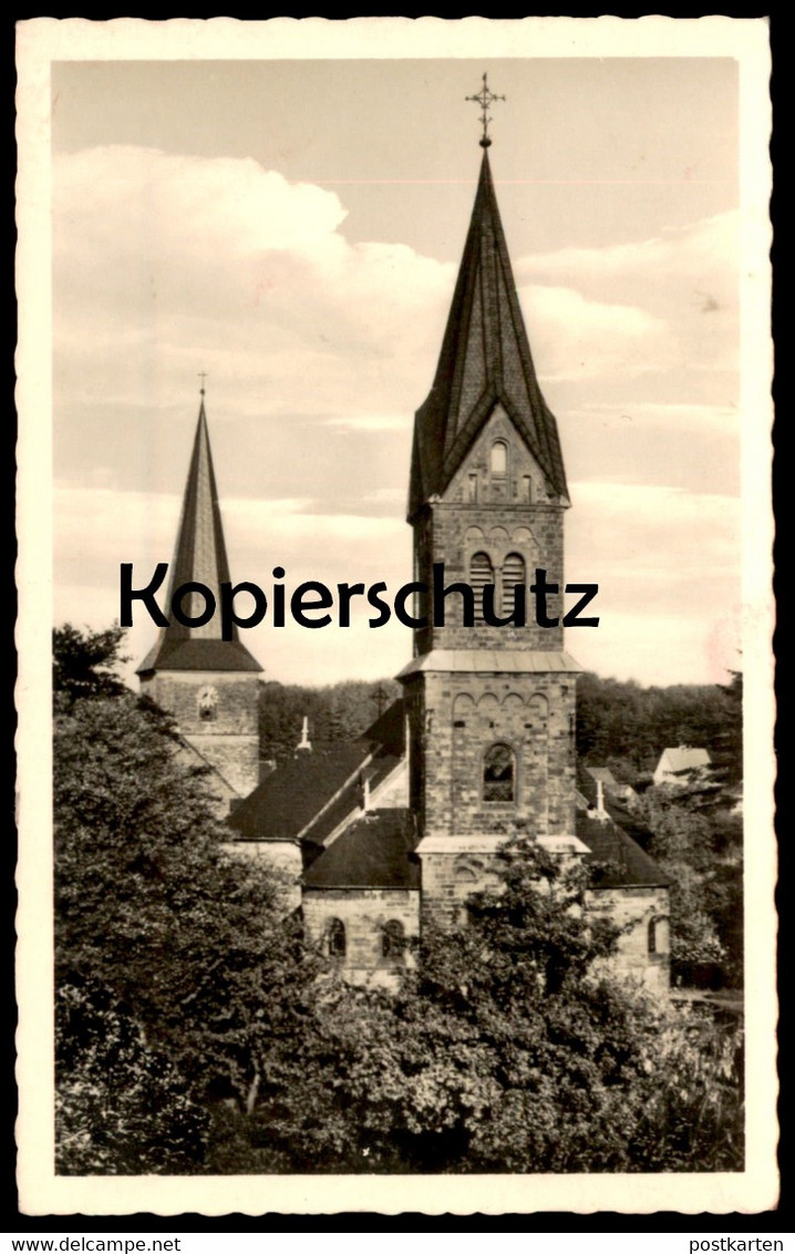 ÄLTERE POSTKARTE LUFTKURORT SCHLEDEHAUSEN KATHOLISCHE & EVANGELISCHE KIRCHE BISSENDORF Church Postcard AK Ansichtskarte - Bissendorf