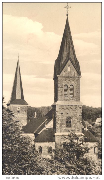 ÄLTERE POSTKARTE LUFTKURORT SCHLEDEHAUSEN KATHOLISCHE & EVANGELISCHE KIRCHE BISSENDORF Church Postcard AK Ansichtskarte - Bissendorf