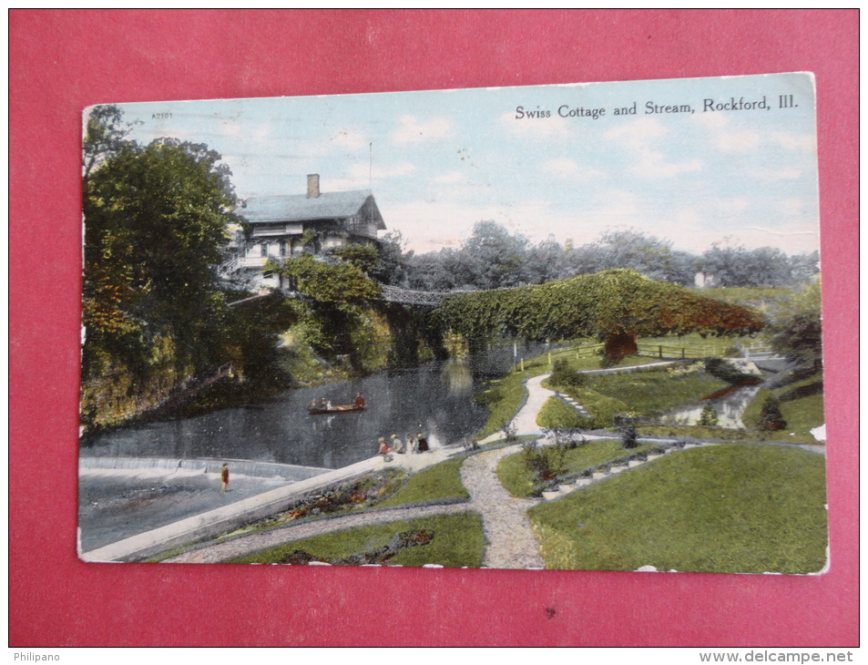 - Illinois > Rockford   Swiss Cottage & Stream1911 Cancel   Ref  1003 - Rockford