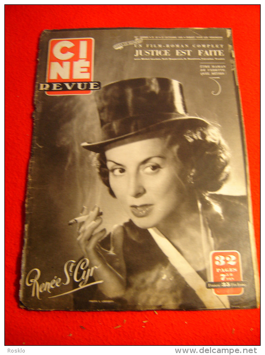 REVUE / CINE REVUE / N° 43 DE 1950 / RENEE SAINT CYR + ERICH VON STROHEIM - Zeitschriften