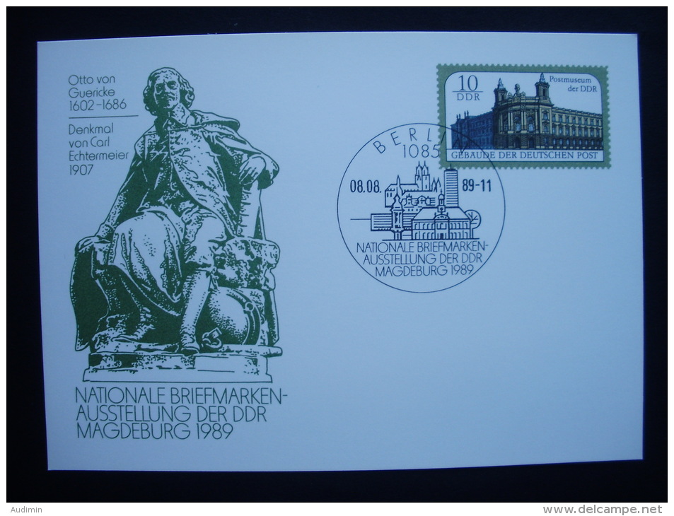 Deutschland DDR P103 GS Oo/used, Nat. Briefmarkenweltausstellung Magdeburg - Postkaarten - Gebruikt