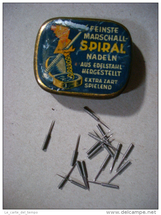 Scatola/scatoletta In Latta. Puntine A Spirale. Feinste Marschall Spiral Gramophone Needle. Germany. - Andere Producten