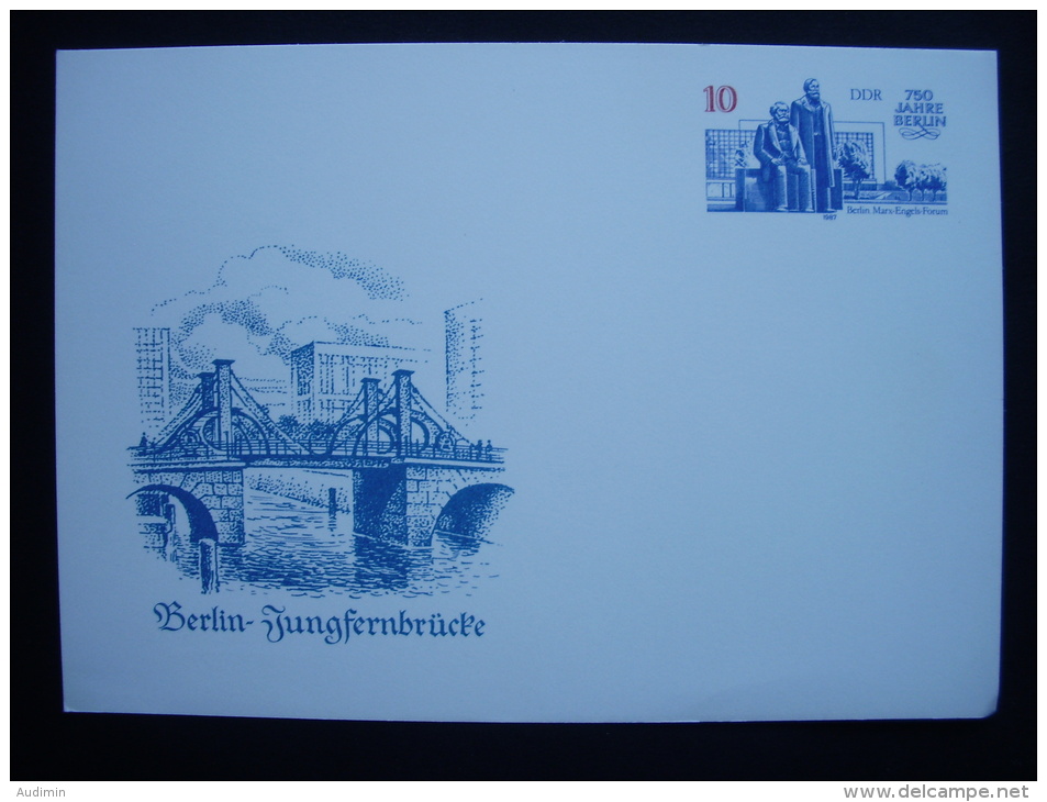 Deutschland DDR P96 GS ++/mnh, 750 J. Berlin, Jungfernbrücke - Postkarten - Ungebraucht