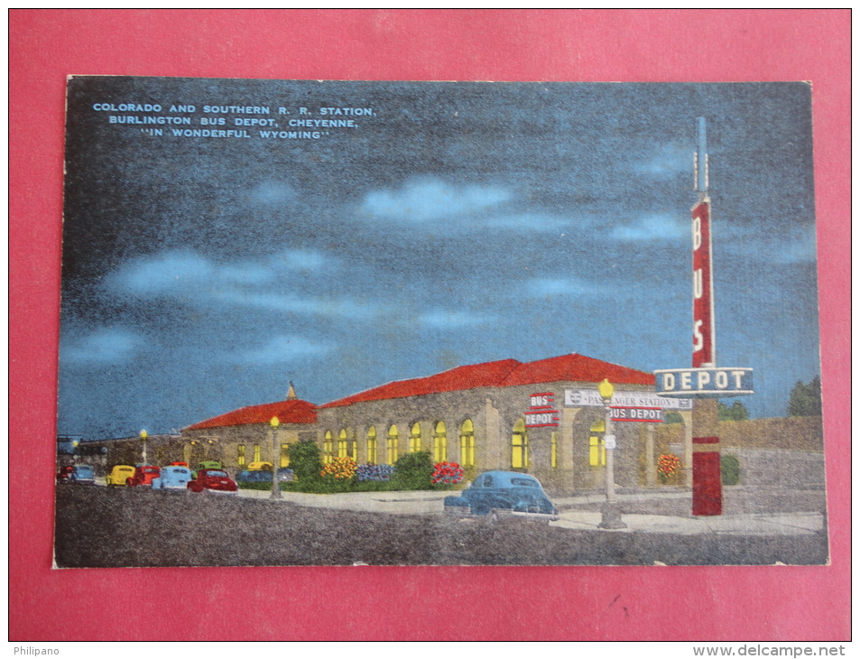 Train Station And Bus Depot--Cheyenne,WY--Color Ado And Southern Passenger Station--not Mailed--PJ118 - Cheyenne