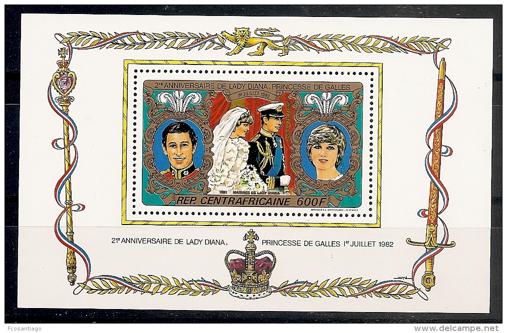 FAMILIAS REALES - REPUBLICA CENTROAFRICANA 1982 - Yvert #H60 - MNH ** - Koniklijke Families