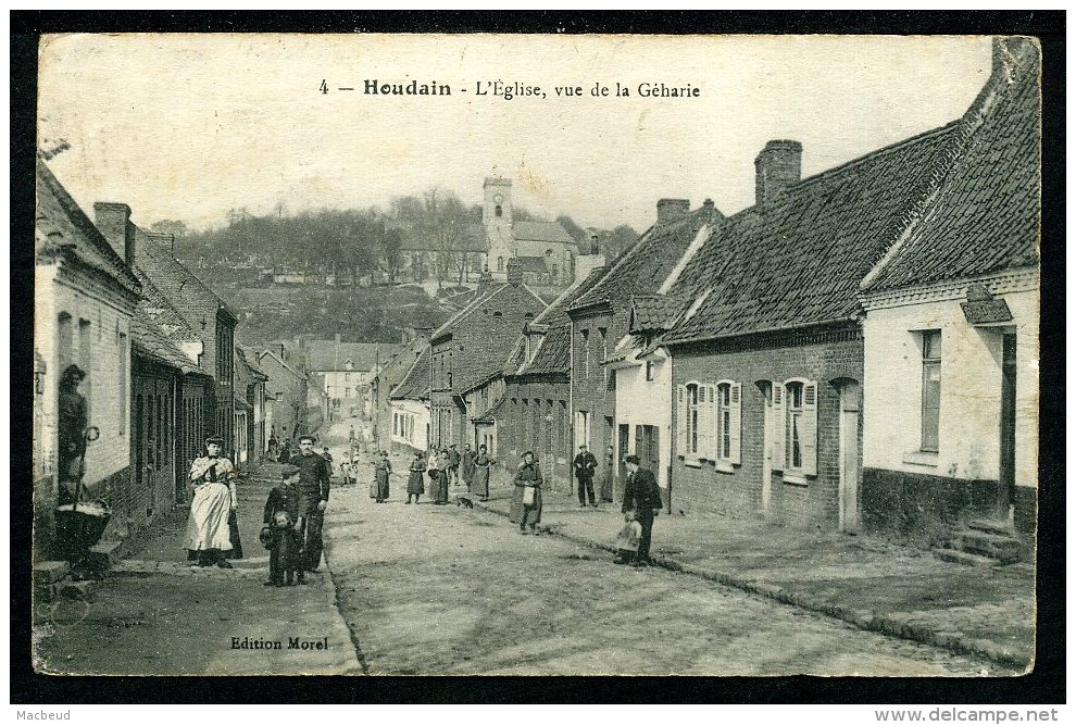 62 - HOUDAIN - L'Église, Vue De La Géharie - ANIMÉE - Houdain