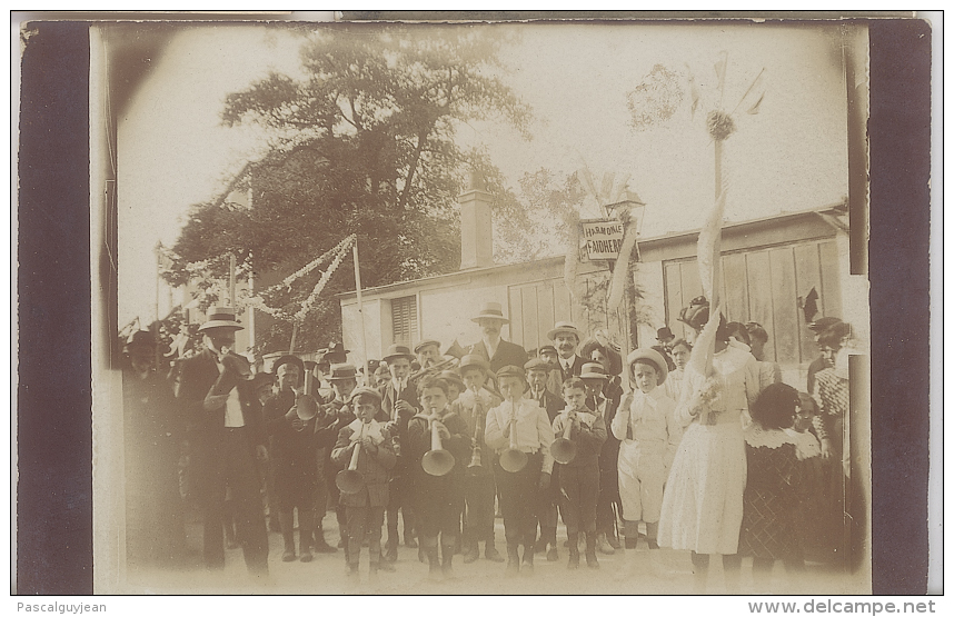 CARTE PHOTO FANFARE - HARMONIE FAIDHERBE - Music And Musicians