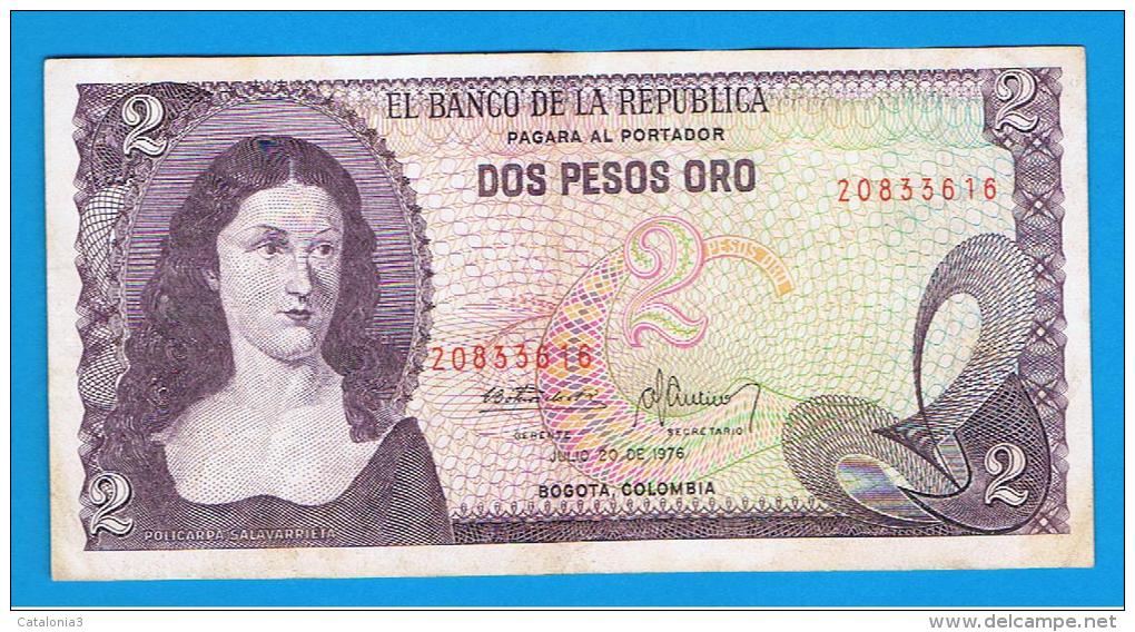 COLOMBIA - 2 Pesos 1976  P-413 - Kolumbien