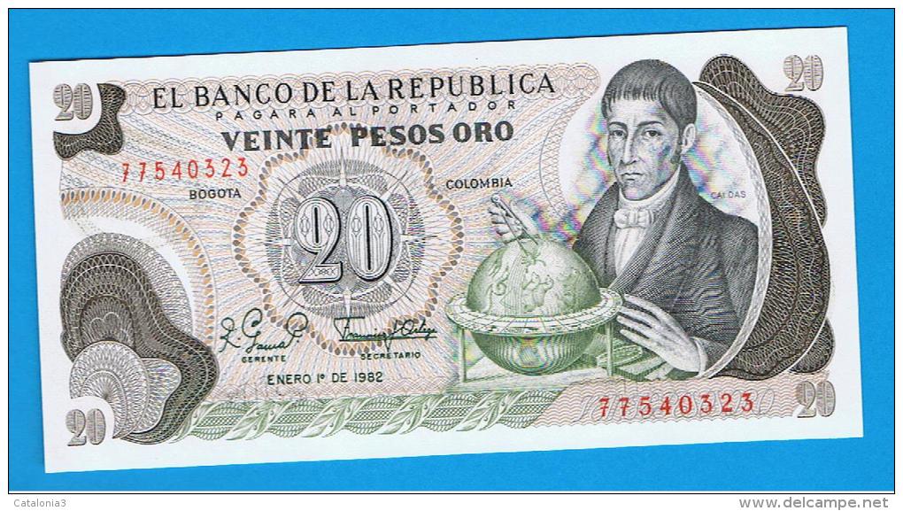 COLOMBIA -  20 Pesos 1982 Sc  P-409 - Colombie