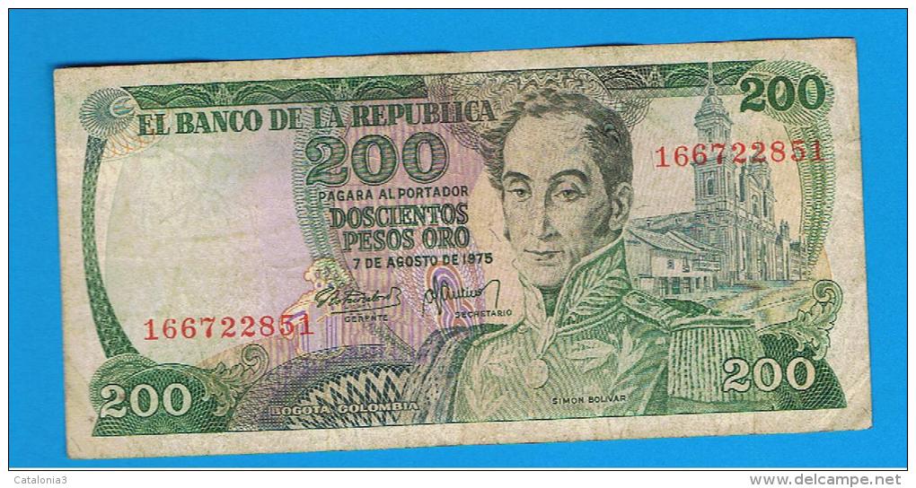 COLOMBIA -  200 Pesos 1975  P-417 - Colombia