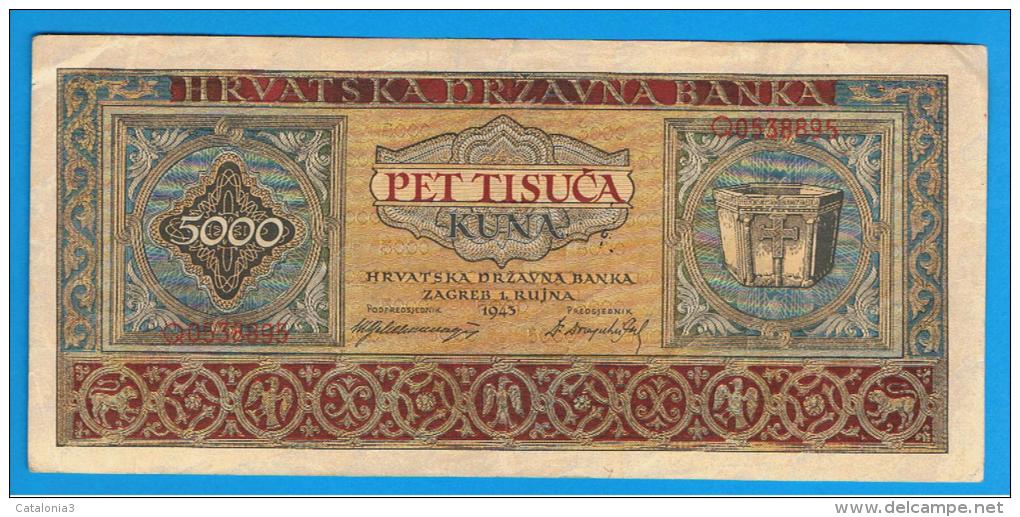 CROACIA -  5000 Kuna 1943   P-13 - Kroatien