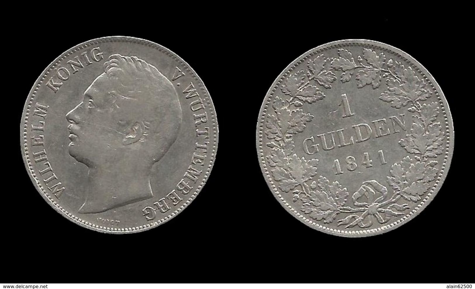 ALLEMAGNE . WURTTEMBERG . WILHELM I . 1 GULDEN . 1841 . - Sammlungen