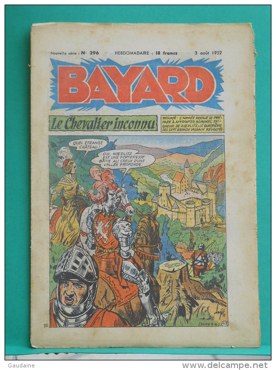 BAYARD - Le Chevalier Inconnu - N° 296 Du 3 Août 1952 - Bayard