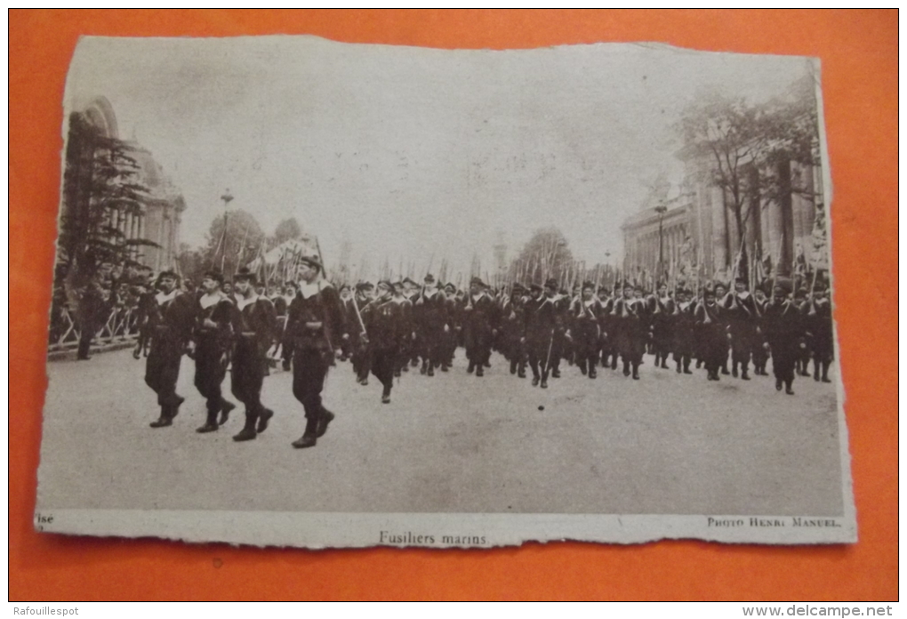 Cp "fusiliers Marins "pub Ricqles - Autres & Non Classés